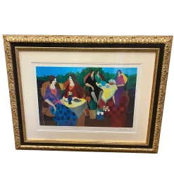 Itzchak Tarkay Signed Seriolithograph Morning Social