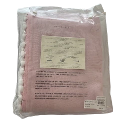 Pottery Barn Pink Pom Pom Trim Blackout Panel 84" -Curriculum & Resources shop 2945145933