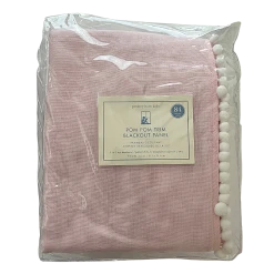 Pottery Barn Pink Pom Pom Trim Blackout Panel 84" -Curriculum & Resources shop 2945149166
