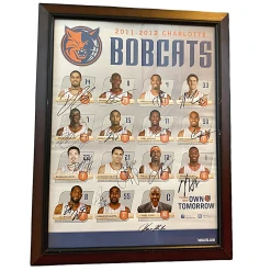 Charlotte Bobcats 2011-2012 Framed Poster With 15 Signatures -Curriculum & Resources shop 2971560162