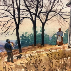 Kenneth Harris Framed Water Color Painting -Curriculum & Resources shop 3040648397