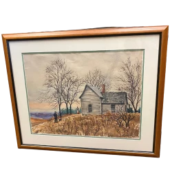 Kenneth Harris Framed Water Color Painting