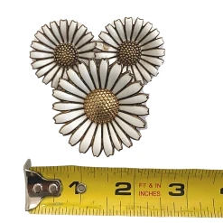 Anton Michelsen Royal Danish Court Enamal Sterling Daisy Clip On Earrings & Brooch Jewelry Set -Curriculum & Resources shop 3041892867