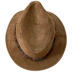 Stetson Suede Fedora Hat & Feather Band Size Small -Curriculum & Resources shop 3211610225