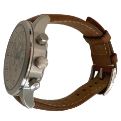 Fossil Stainless Steel BQ2122 Genuine Leather Band Watch -Curriculum & Resources shop 3212679928