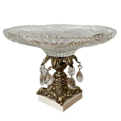 Genuine Monarch Crystal Made In Germany Pedestal Centerpiece