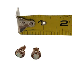 Synthetic Opal 925 Gold Plated Post Earrings -Curriculum & Resources shop 3274452077