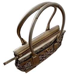 COACH Signature Zip Top Gold Metallic Trim Purse 11062 -Curriculum & Resources shop 3290606735