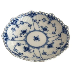 ROYAL COPENHAGEN Fluted Full Lace Made In Denmark Compote Dish