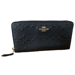 COACH Signature Embossed Accordion Zip Around Wallet