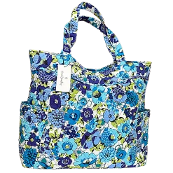 Vera Bradley Quilted Blueberry Blooms Tote Purse -Curriculum & Resources shop 3457770195