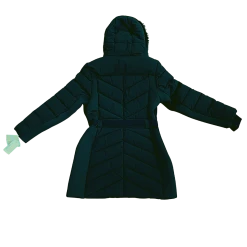 Michael Kors Faux Fur Trim Hood Belted Puffer Jacket Women's Size Large -Curriculum & Resources shop 3474358471