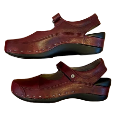 Wolky Strap-Cloggy Vegi Leather Oxblood Shoe Women's Size EU40 US8.5-9 -Curriculum & Resources shop 3474469200