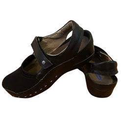 Wolky Strap-Cloggy Lycra Smooth Black Shoe Women's Size EU39 US7.5-8 -Curriculum & Resources shop 3476073879