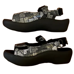 Wolky Jewel Velcro Strap Picasso Crash Grey Sandal Shoe Women's Size EU36 US5.5-6 -Curriculum & Resources shop 3476126963