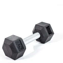 HexElite Rubber-Coated Dumbbells -Curriculum & Resources shop G 73812 UFRbrHexDumbbell15lb 0181