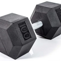 HexElite Rubber-Coated Dumbbells -Curriculum & Resources shop G 73829 UFRbrHexDumbbell100lb 0011