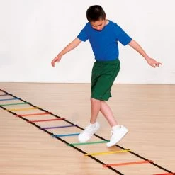 Rainbow Stay-N-Step Agility Ladders -Curriculum & Resources shop GS69489 RnbwStayNstepLadder elem 1