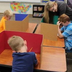 Default -Curriculum & Resources shop g 40008 Cardboard Desktop Sneeze Guard Pack 2 1