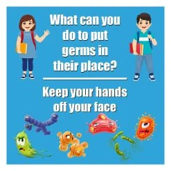 Keep Germs In Their Place Floor Decal Set