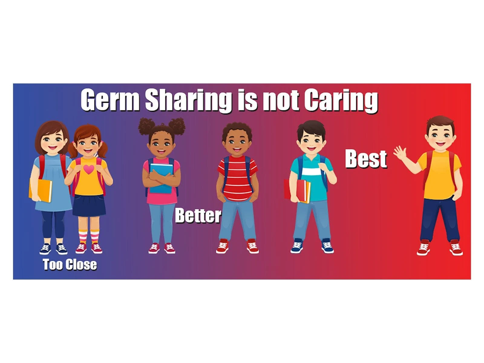 Germ Sharing Is Not Caring Wall Decal Set 1 Germ Sharing Is Not Caring Wall Decal Set