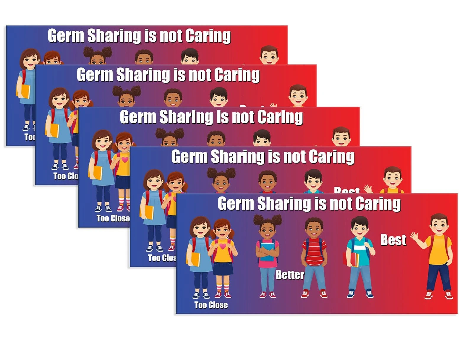 Germ Sharing Is Not Caring Wall Decal Set 2 Germ Sharing Is Not Caring Wall Decal Set - Image 2