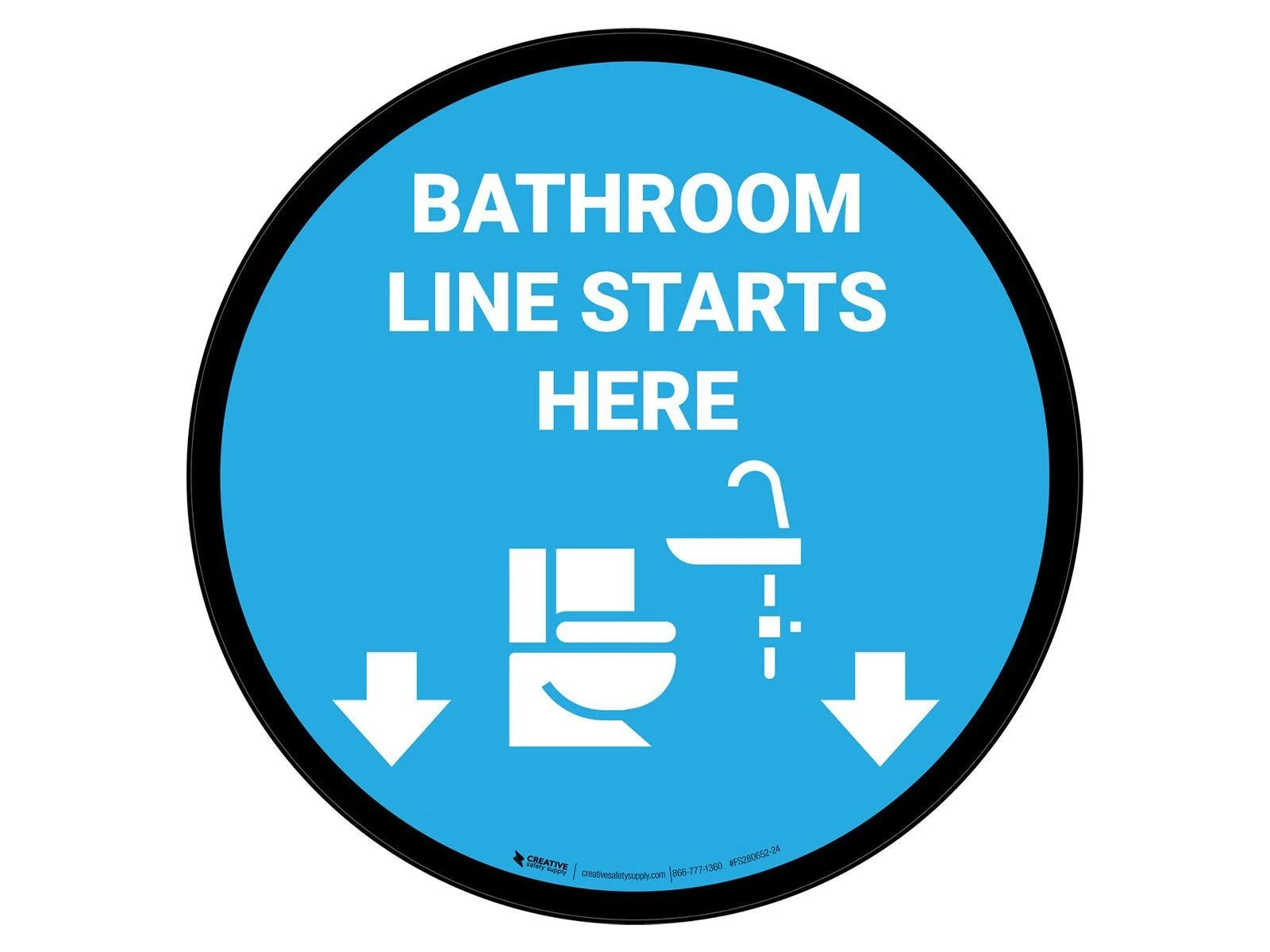 Line Starts Here Bathroom Floor Decal 1 Line Starts Here Bathroom Floor Decal