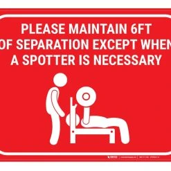 Please Maintain Safe Distance Except Spotter Floor Decal