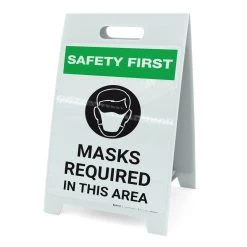 Safety First: Hand Sanitizing Station With Right Arrow A-Frame Sign