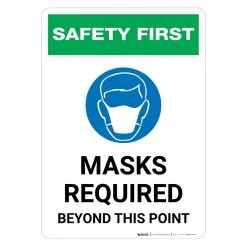Safety First: Masks Required Beyond This Point Wall Graphics