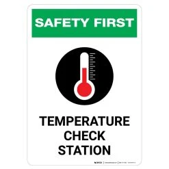 Safety First: Temperature Check Station Wall Graphics