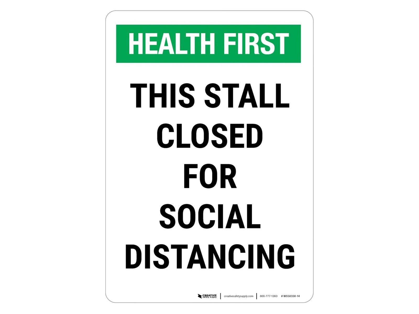 Health First: This Stall Is Closed For Social Distancing Wall Graphics 3 Health First: This Stall Is Closed For Social Distancing Wall Graphics - Image 3
