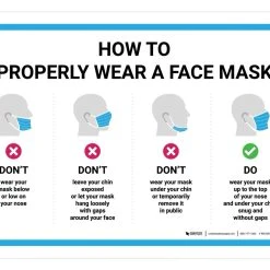 How To Properly Wear A Face Mask Wall Graphics -Curriculum & Resources shop g 40067 HowToProperlyWearAFaceMask WallDecal 4