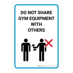 Do Not Share Gym Equipment With Others Wall Graphics