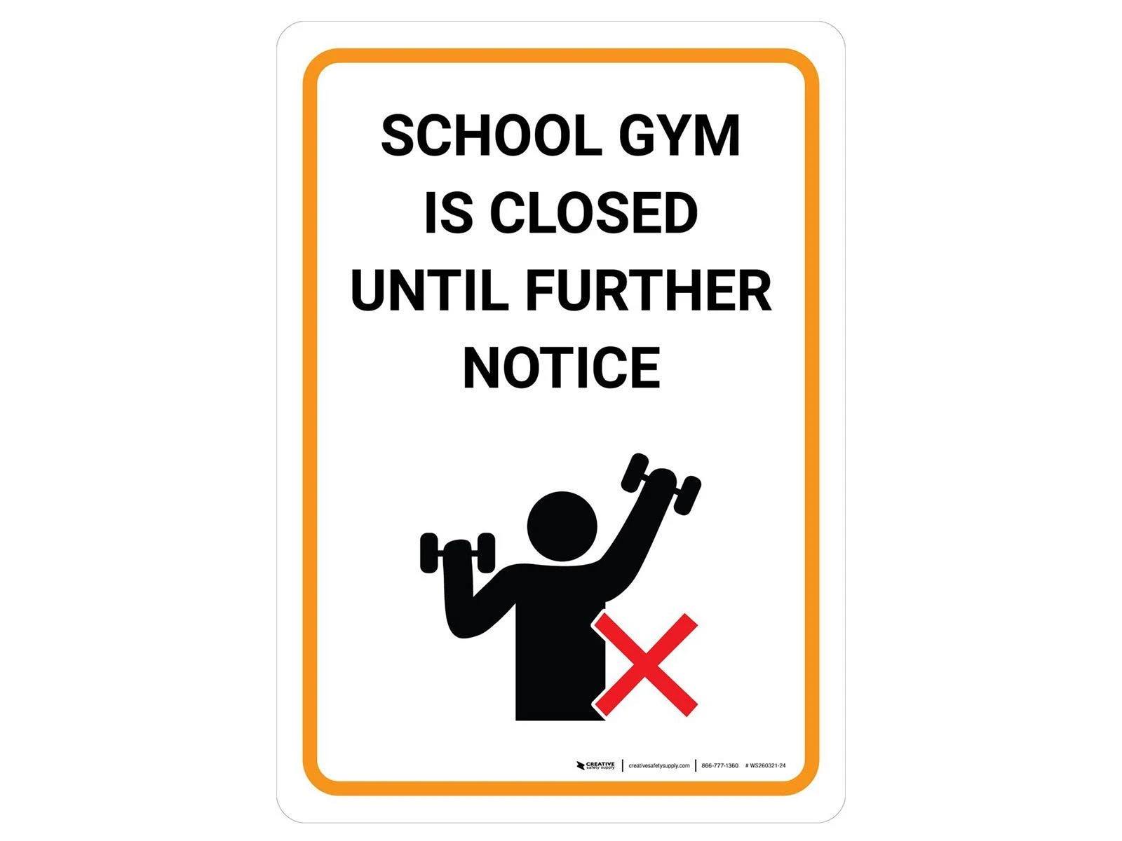 School Gym Is Closed Until Further Notice Wall Graphics 1 School Gym Is Closed Until Further Notice Wall Graphics