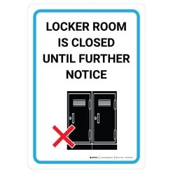 Locker Room Is Closed Until Further Notice Wall Graphics -Curriculum & Resources shop g 40074 LockerRoomIsClosedUntilFurtherNotice WallDecal 1