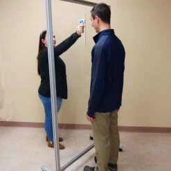 Clear Mobile Plastic Divider With Temp Check Cutout