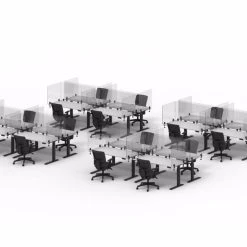 Acrylic Desktop Dividers With Feet -Curriculum & Resources shop g 40124 Acrylic Desktop DividerWith2TabletopFeetClear 24inHx24inW 4 2