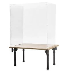 Physical Distance Adjustable Tabletop Standing Desk Station