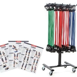 ProStretch Latex-Free Resistance Tubing Packs -Curriculum & Resources shop g 64153 ClassPlusProStretchRev Latex FreeTubingPlasticHandles 48PackwithSteelRack 63 1