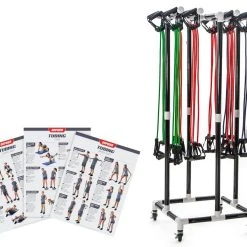 ProStretch Resistance Tubing With Plastic Handle Packs -Curriculum & Resources shop g 64174 classplusprostretchrev tubingplastichandles 32packwithabsrack 57 16 1