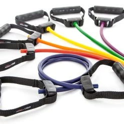 ProStretch Resistance Tubing With Plastic Handles -Curriculum & Resources shop g 64183 ProStretchRev RainbowTubingPlasticHandles Light Setof6 102 29