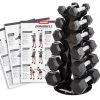 HexElite Rubber-Coated Dumbbell Sets