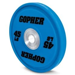 Gopher Urethane Bumper Plate Sets -Curriculum & Resources shop g 65796 highendurethaneplate45lb blue 22 1
