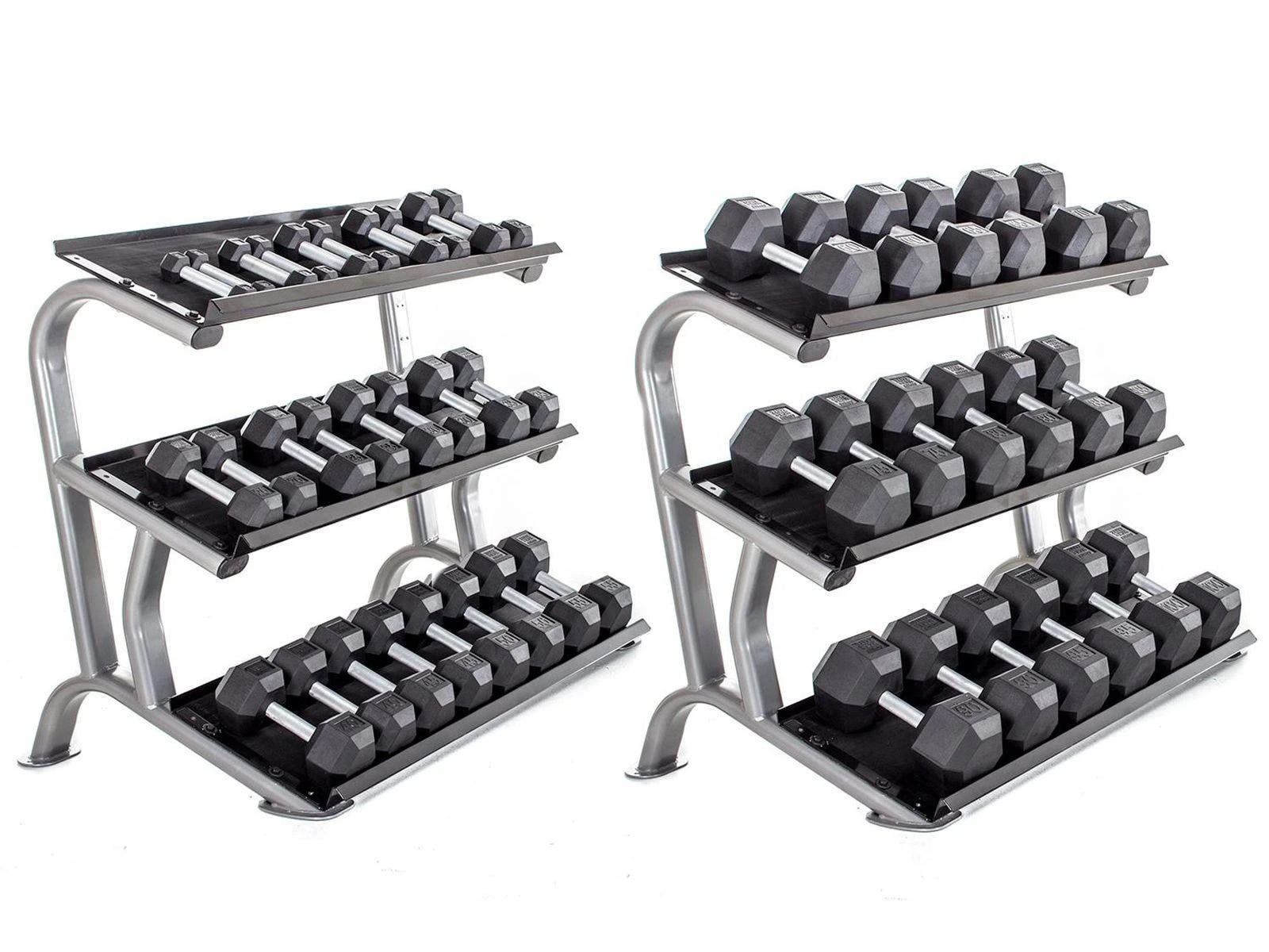 HexElite Rubber-Coated Dumbbell Sets 3 HexElite Rubber-Coated Dumbbell Sets - Image 3
