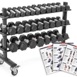 HexElite Rubber-Coated Dumbbell Sets 10 HexElite Rubber-Coated Dumbbell Sets -Curriculum & Resources shop g 74987 hexeliterubbercoateddumbbells 0011 1