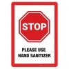 Stop: Please Use Hand Sanitizer Wall Graphics