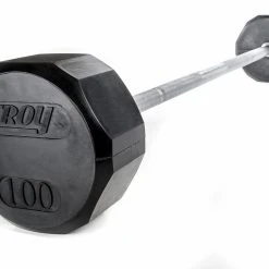 Troy Rubber-Coated Fixed Barbells -Curriculum & Resources shop gp 70615 black 100lb rubber straight curling bar